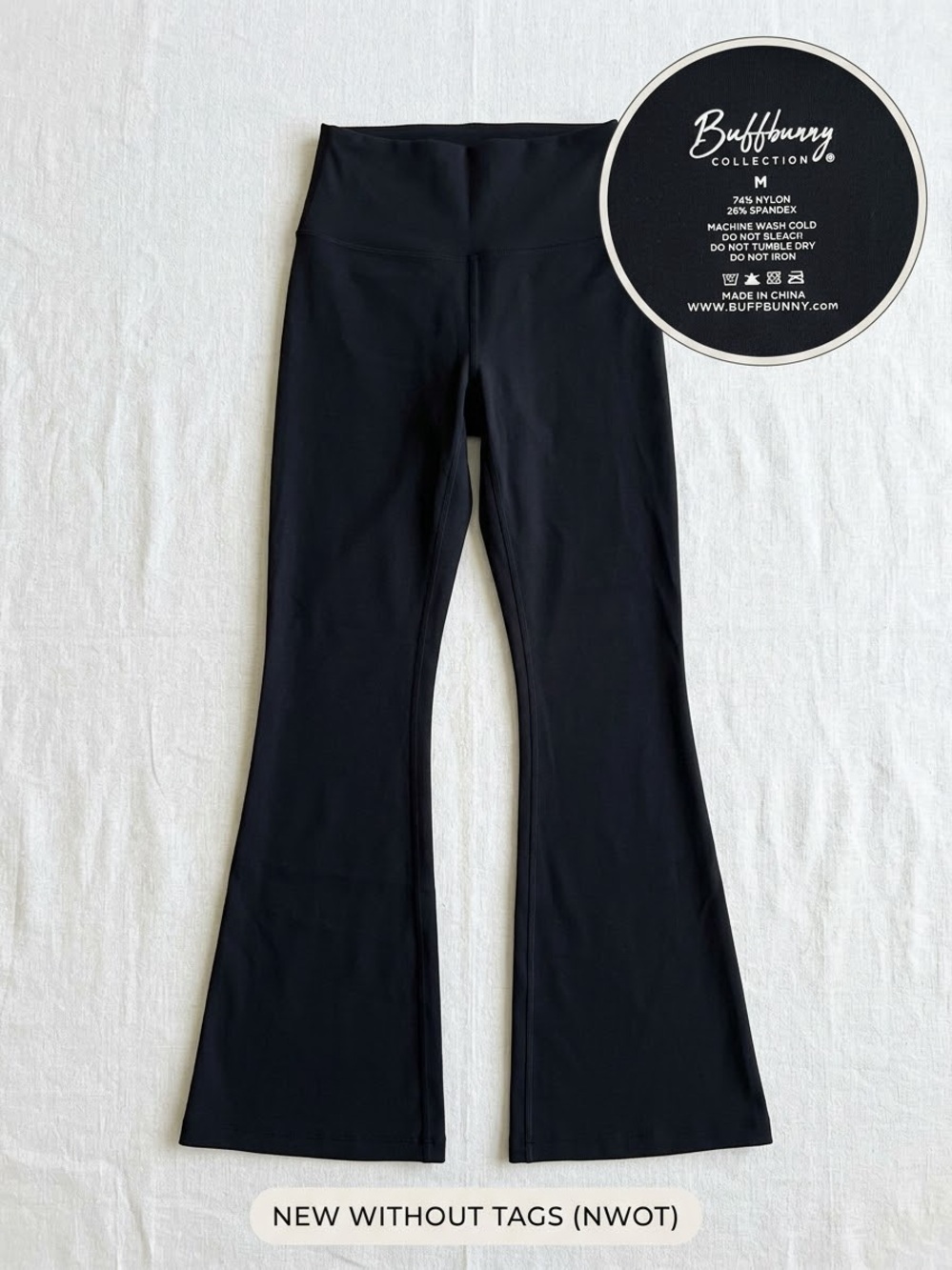 BuffBunny Black Flare Leggings for Women